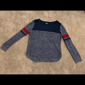 Scoop Neck Round Hem Knitted Sweater